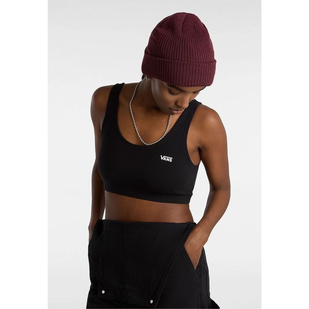 VANS Women’s Black Scoop Neck Sports Bra XS